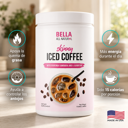 Skinny Iced Coffe™: Café helado que impulsa tu energía y apoya la quema de grasa.