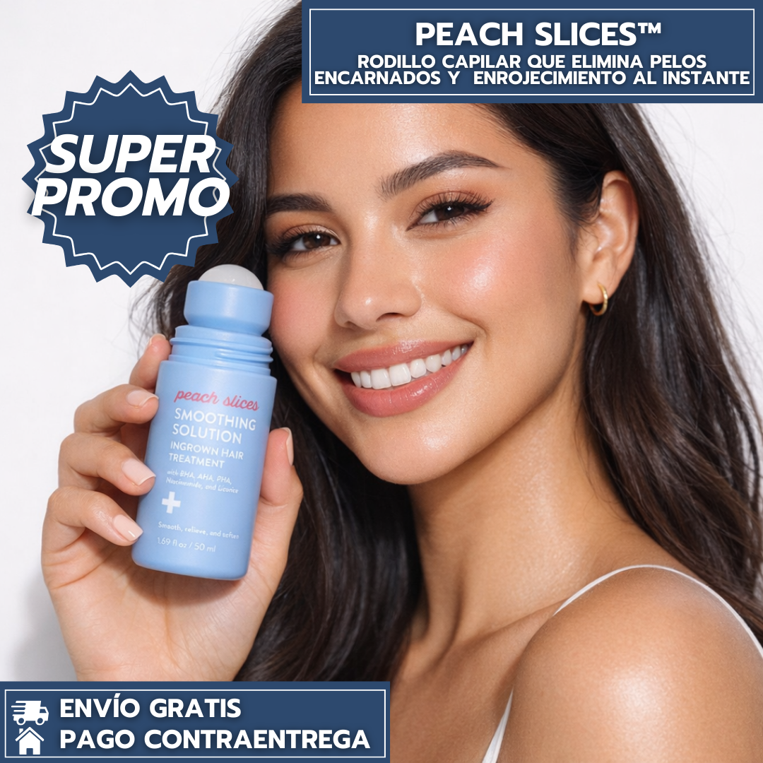 Peach Slices™ - Rodillo Capilar que Elimina Pelos Encarnados, Reduce Bultos y Enrojecimiento al Instante