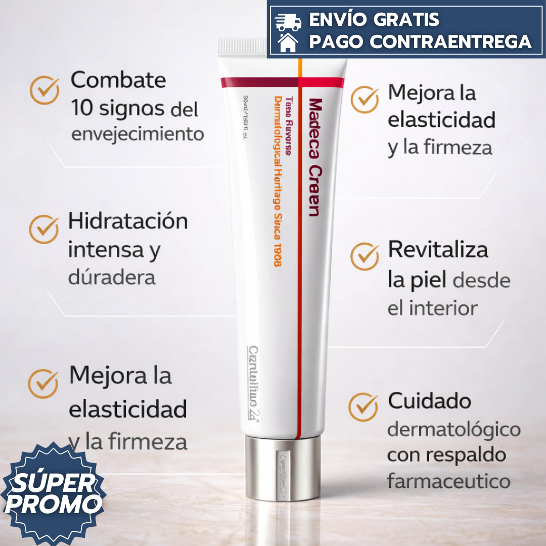 Madeca Cream™ - Crema Antiedad que Hidrata, Reafirma y Revitaliza la Piel al Instante.